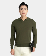 Áo Len Nam Cổ Bẻ LC.25.A2 - Xanh Rêu
