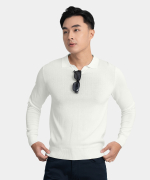 Áo Len Nam Cổ Bẻ LC.25.A2 - Trắng