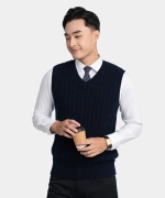 Áo Gile Len Nam LG.25.D1 - Xanh Tím Than