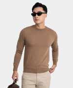 Áo Len Cổ Tròn LT.25.A1 Lông Cừu - Nâu