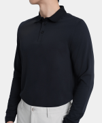 Áo Thun Dài Tay Nam Cổ Bẻ TD.25.A1 - Đen