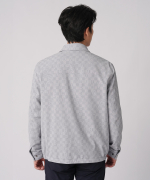 Áo Jacket Cổ Bẻ Nam In Hoạ Tiết RT.25.A5 - Ghi