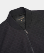 Áo Jacket Bomber Nam In Hoạ Tiết RB.25.A4 - Đen