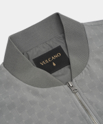 Áo Jacket Bomber Nam In Hoạ Tiết RB.25.A4 - Xám