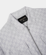 Áo Jacket Cổ Bẻ Nam In Hoạ Tiết RT.25.A5 - Ghi