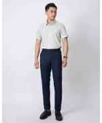 Áo Sơ Mi Ngắn Tay Hoạ Tiết 5036 - Be Đậm