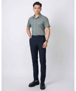 Áo Sơ Mi Ngắn Tay Hoạ Tiết 5036 - Ghi