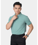 Áo Polo Nam Cotton Trơn 5005 - Xanh Nhạt 2