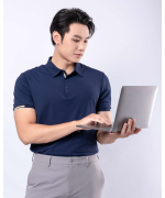 Áo Polo Thể Thao Nam Co Giãn 5006 - Xanh Tím Than