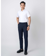 Áo Sơ Mi Ngắn Tay Nam Màu Trắng Họa Tiết Chìm 5032W
