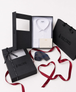 [Gift Set] Áo sơ mi nam dài tay A1-1 + Cà vạt + Hộp quà và thiệp