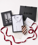 [Gift Set] Áo sơ mi nam dài tay A1-1 + Cà vạt + Hộp quà và thiệp