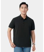 Áo Polo Nam Cotton Trơn 5005 - Đen