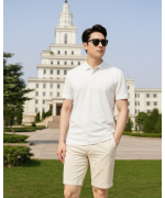 Áo Polo Nam Cotton Trơn 5005 - Trắng