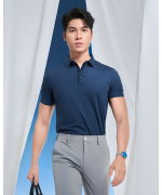 Áo Polo Nam Cotton Trơn 5005 - Xanh Tím Than