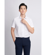 Áo Sơ Mi Ngắn Tay Nam Màu Trắng 5001W