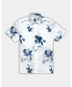 Áo Sơ Mi Ngắn Tay Nam Hawaii 5037 - Trắng