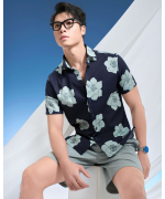 Áo Sơ Mi Ngắn Tay Nam Hawaii 5037 - Xanh