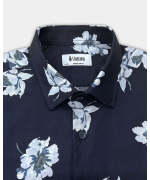 Áo Sơ Mi Ngắn Tay Nam Hawaii 5037 - Xanh Đậm