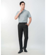 Áo Sơ Mi Ngắn Tay Nam Kẻ Ô 5011 - Xanh Nhạt