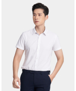 Áo Sơ Mi Ngắn Tay Nam Màu Trắng 5049W