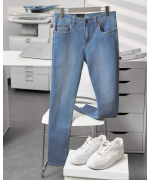 Quần Jeans Nam Màu Xanh Nhạt Co Giãn 5002A