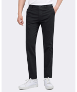 Quần Kaki Nam Dáng Slim Vân Vải Gai 4001 - Đen