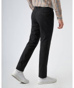 Quần Kaki Nam Dáng Slim Vân Vải Gai 4001 - Đen