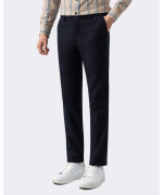 Quần Kaki Nam Dáng Slim Vân Vải Gai 4001 - Xanh Tím Than
