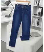 Quần Jeans Nam Dáng Regular Màu Xanh Co Giãn 5004A