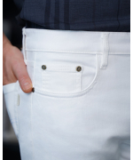 Quần Jeans Nam Dáng Slimfit Màu Trắng 4005W