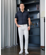 Quần Jeans Nam Dáng Slimfit Màu Trắng 4005W