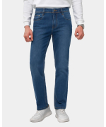 Quần Jeans Nam Dáng Suông Co Giãn Màu Xanh 4016A