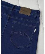 Quần Jeans Nam Dáng Suông Màu Xanh Co Giãn 5003A