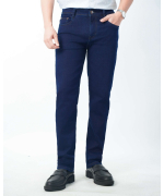 Quần Jeans Nam Dáng Suông Màu Xanh Co Giãn 5003A