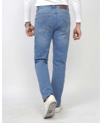 Quần Jeans Nam Dáng Suông Màu Xanh Nhạt 4017A