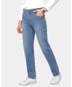Quần Jeans Nam Dáng Suông Màu Xanh Nhạt 4017A
