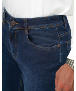 Quần Jeans Nam Ống Suông Co Giãn Màu Xanh 4015A
