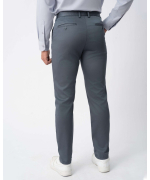 Quần Kaki Nam Dáng Carrot Trơn 4001 - Xám
