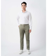 Quần Kaki Nam Dáng Carrot Trơn 4001 - Xanh Đậm