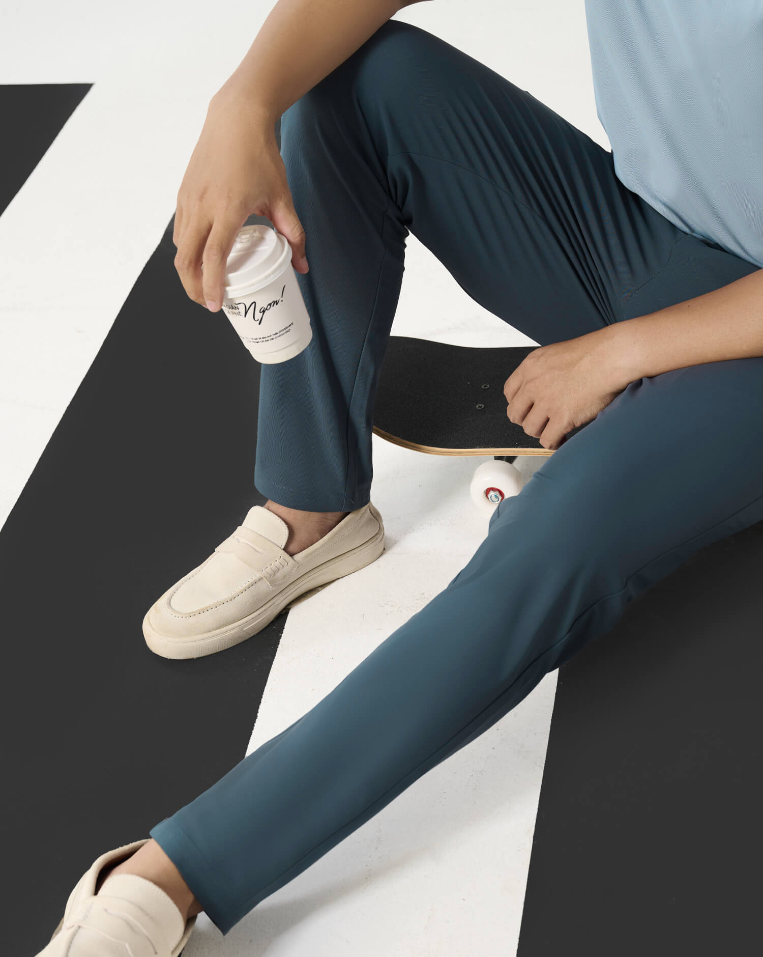 Quần Kaki Thể Thao Nam 5003 - Màu Xanh Đá