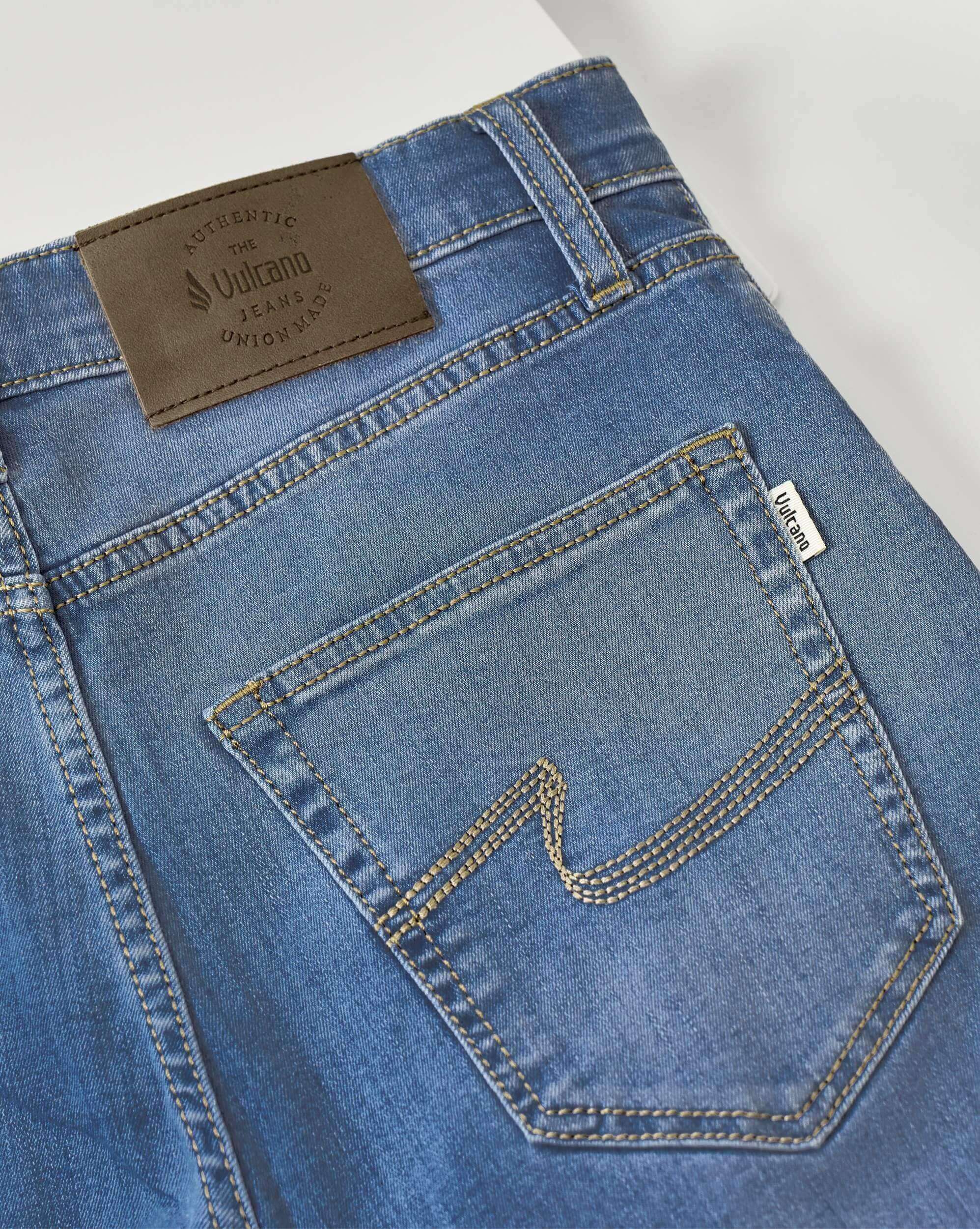 Quần Jeans Nam Màu Xanh Nhạt Co Giãn 5002A