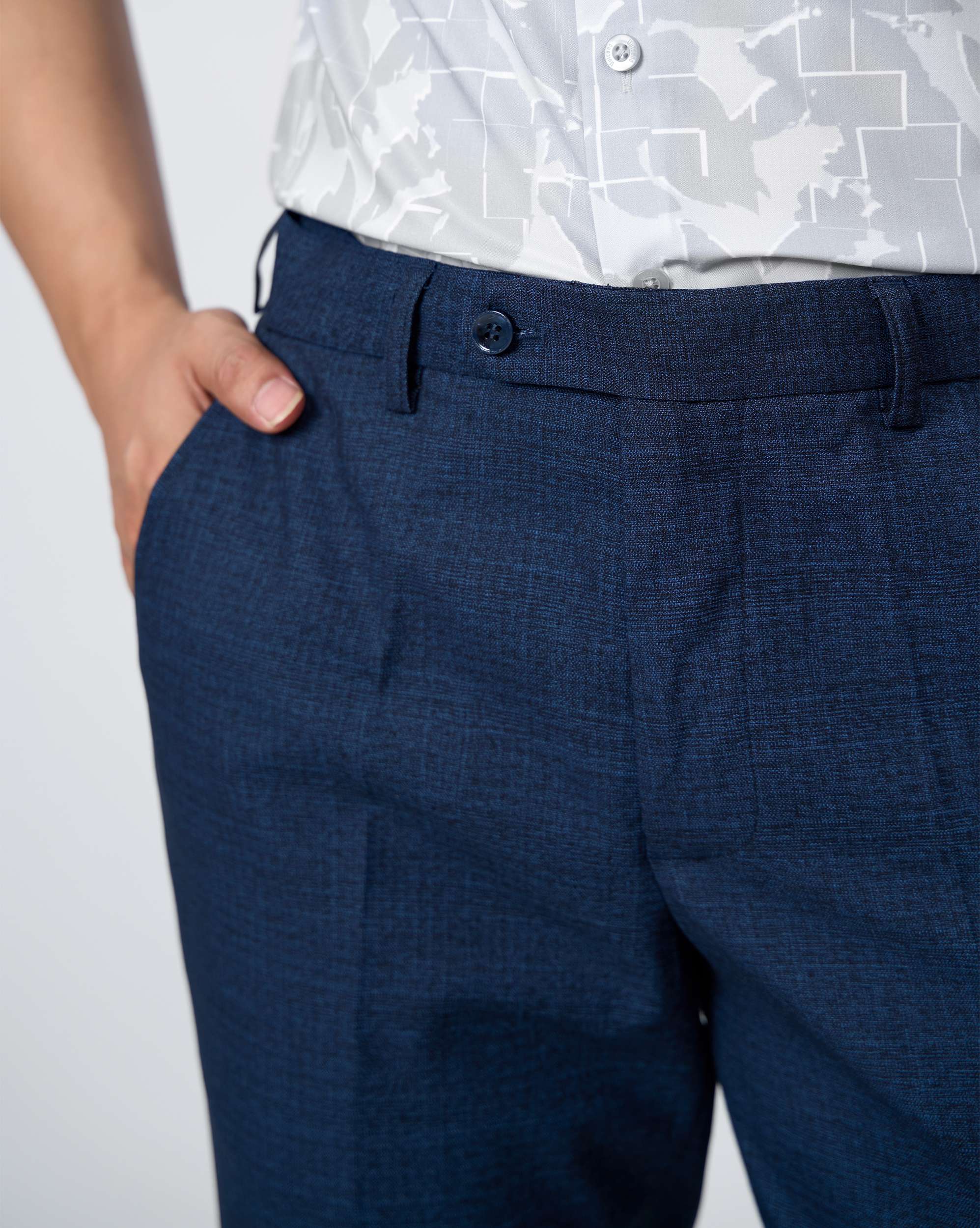Quần Âu Nam Cạp Chun 5010A - Màu Xanh Tím Than