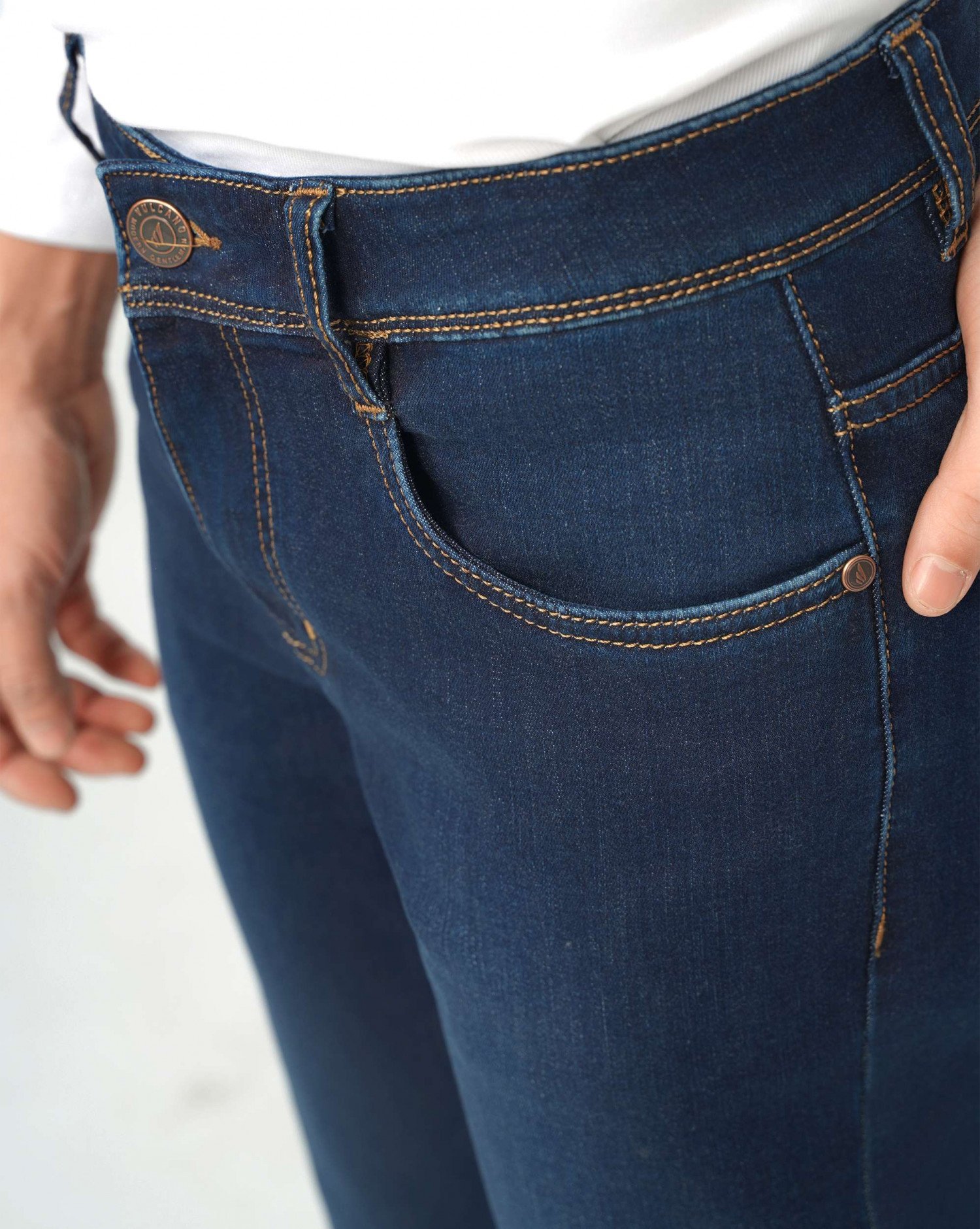 Quần Jean Nam Dáng Suông Màu Xanh Dương 4018A