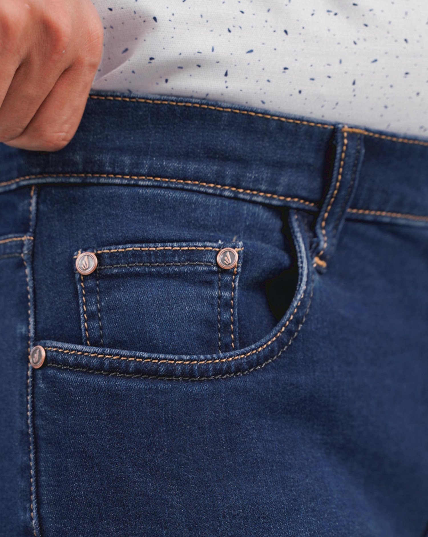 Quần Jeans Nam Basic Dáng Slim 4011 - Xanh Đậm