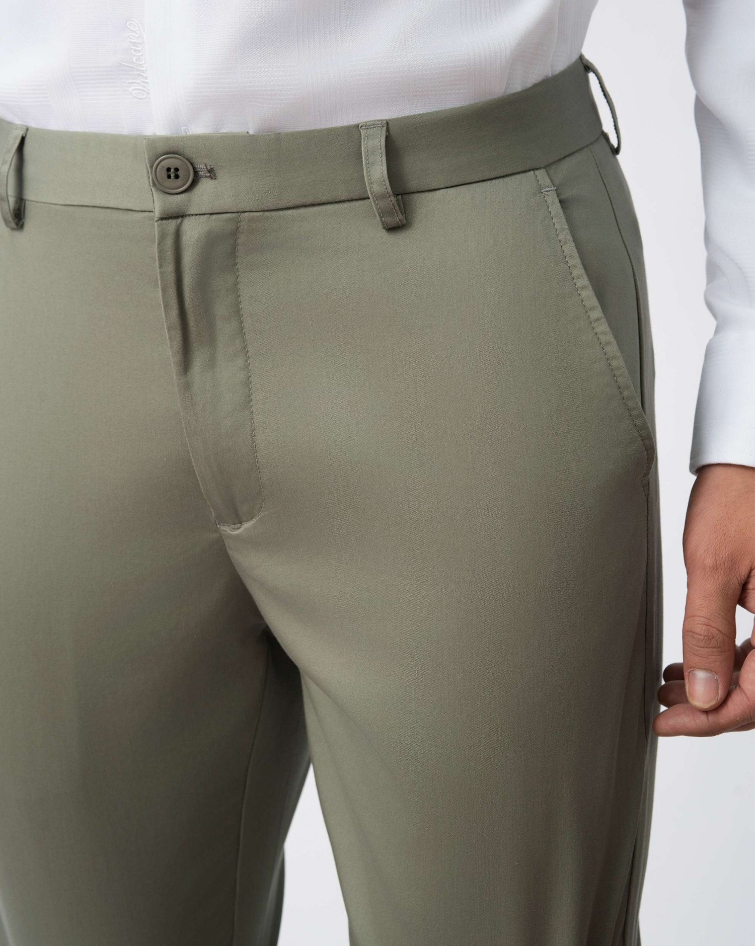 Quần Kaki Nam Dáng Carrot 4001 - Màu Xanh Xám