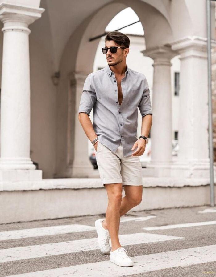 Áo Sơ Mi Cổ Trụ Hàn Quốc Đẹp, Top 11 Mẫu Sơ Mi Cổ Tàu Cách Điệu Cho Nam 10