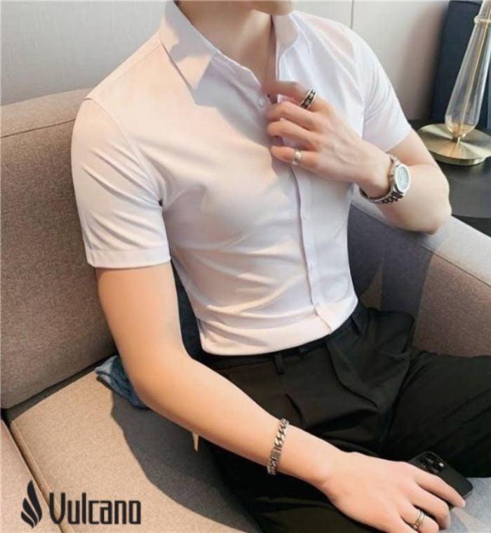 Áo Sơ Mi Tay Ngắn Cao Cấp Cho Nam, Các Mẫu Sơ Mi Cộc Tay Hàng Hiệu 3